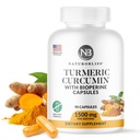 NaturoBliss Kurkumin z BioPerine 1500mg - Brez glutena - 90 kapsul