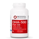 PROTOKOL ZA ŽIVLJENJSKO BILANCE DHA-500 - DHA 500mg & EPA 250mg - Fish Oil Supplement - Brain Health & Support - Easy Digestion - Non-GMO & Halal - 120 Softgels