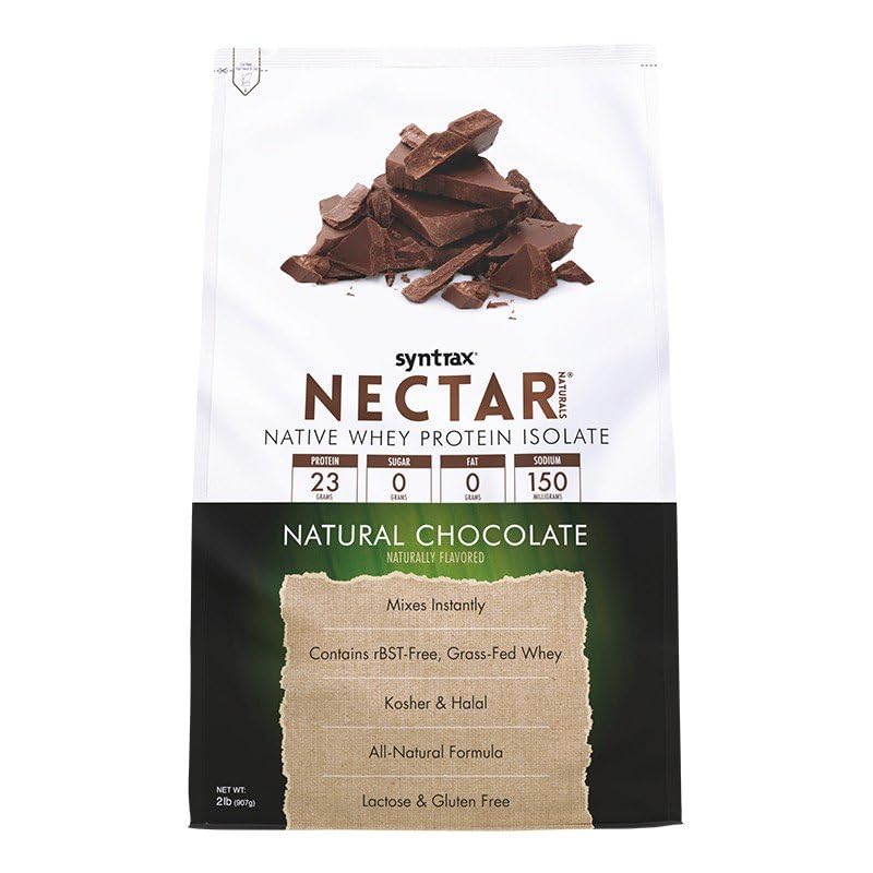 Syntrax Nectar Naturals, vse naravne sirotkine beljakovine izolat, gladka in kremasta, naravna čokolada, 2 funta.