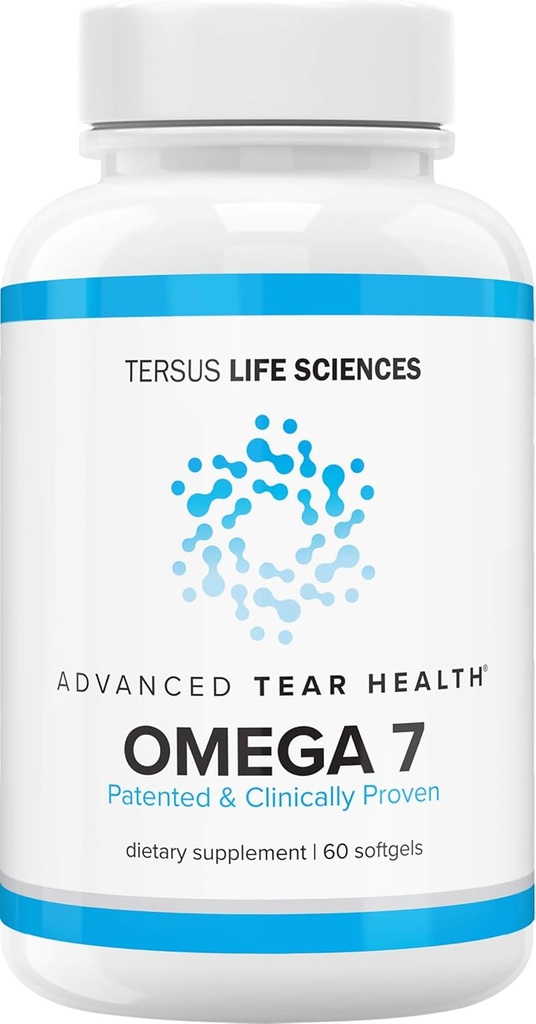 Cardia 7: Tear Health - 60 Count - Napredno suho oko - Omega7 Natural - Pomaga s suhim očesom, Tear Quality in Soothes Draženje