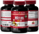 Energijska podpora - MCT Oil 3600MG, 100% Čisti, srednjeverižni trigliceridi - mct Olje izdelano s kokosovim oljem, mct oljne tablete, mct olje za spomin, mct olje za možgane, mct kokosovo olje - 1B 120Soft
