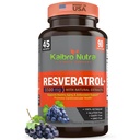 Kaibro Nutra Resveratrol dodatek, 1500mg ekstra moč Trans Resveratrol, Quercetin z japonskimi izvlečki Knotweed, proti staranju, Radiant kožo in imuniteto podporo, Vegan & Ne- GMO, 90 kapsul