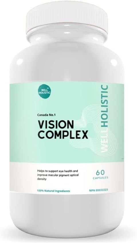 Vision Complex 60 Kapsule - Eye Vitamin & Mineral dodatek, Vsebuje lutein, vitamin C, Quercetin, borovnice in Citrus Bioavonoidi