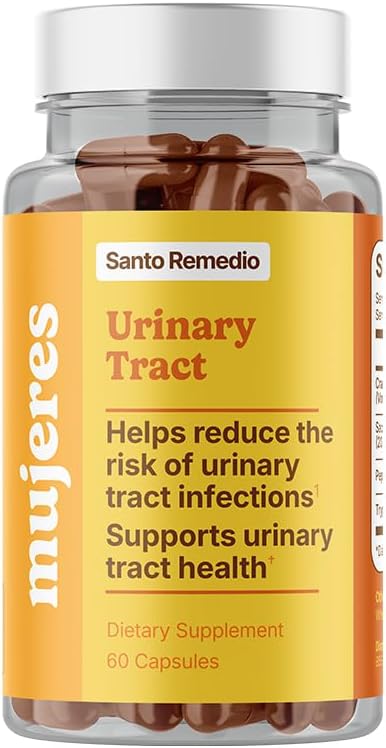 Santo Remedio urinarni trakt, prehransko dopolnilo, pomaga zmanjšati urinarni trakt okužbe, Edinstvena formula z brusnice, probiotiki in encimi, klinično dokazano sestavine, Non-GMO, 30 Servinges