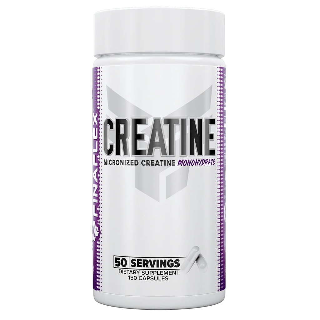 FINAFLEX Pure CREATINE - 150 kapsul - spodbuja mišično moč, velikost in zmogljivost - 100% Pure, Micronized Creatine Monohidrat - NSF Certified - 50 Serving