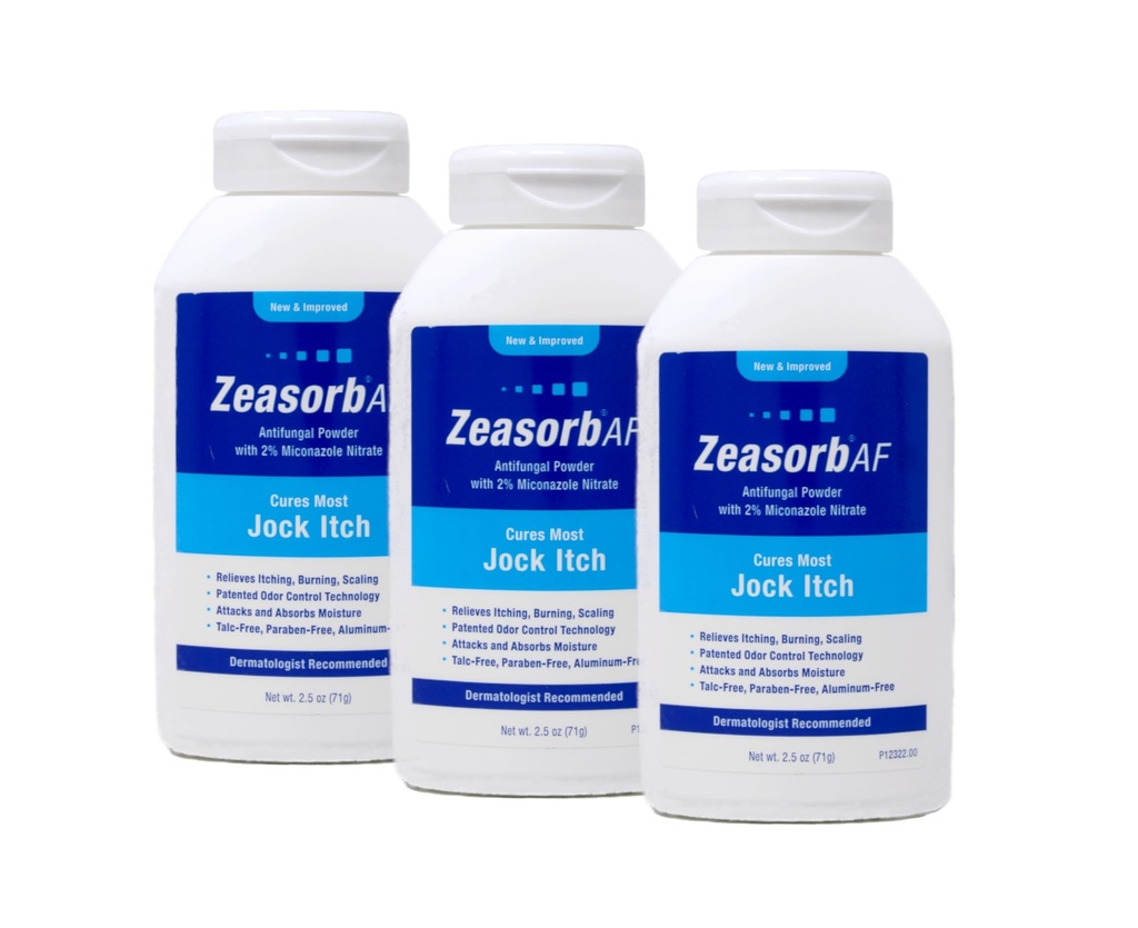 Zeasorb prašek za protiglivično zdravljenje, jock srbečica 2, 5 Oz (3 pakiranja)