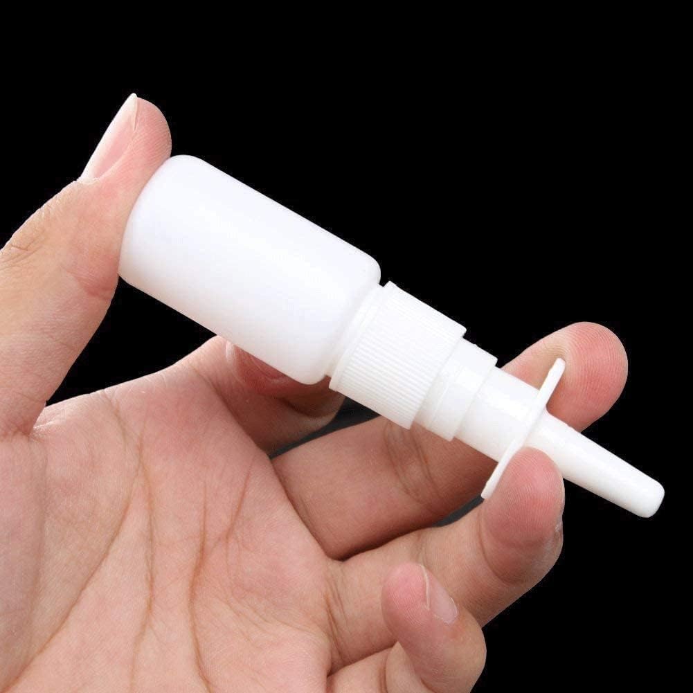 2pcs Prazna ponovno polnjenje bela plastična Medical Nasal Spray Steklenice Pump Sprayer Kontejner Vial Pot za Saline Wash Aplikacije Deft Design Sinus Medicine