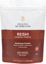 Reishi Pure Powder, Ekološka goba dodatek za imuno podporo, dolgoživost, razpoloženje, spanje, brez polnil, ne-GMO