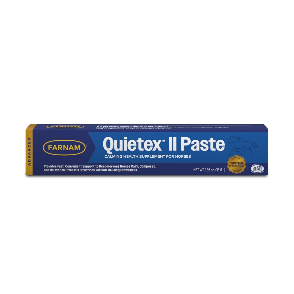 Farnam Quietex II Konj Umirjanje dodatek Paste za konje, Pomaga obvladovati živčno vedenje in obdržati konje mirno in sestavljena v stresnih situacijah, 32.5 ml brizga