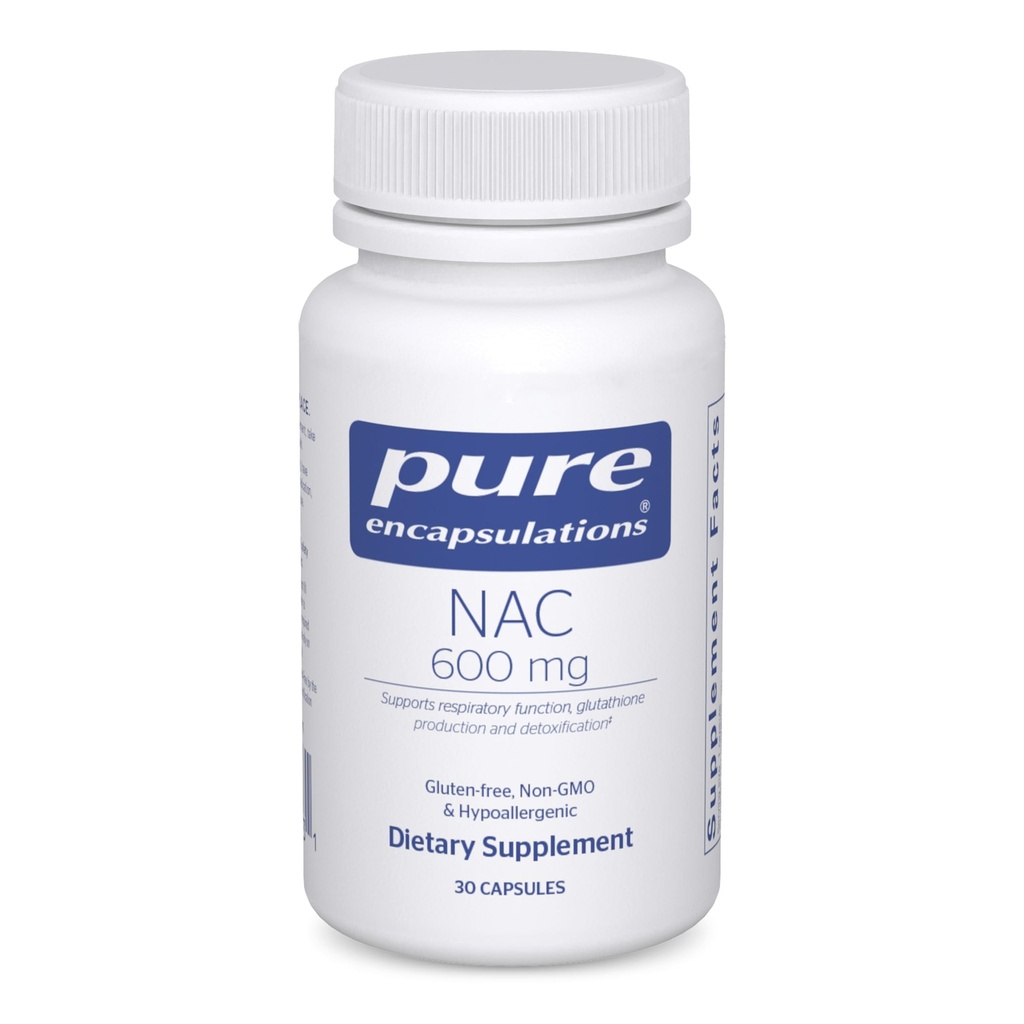 Čiste enkapsulacije NAC 600 mg - N- acetil cistein NAC dodatek za pljučno zdravje in imuno podporo, jetrna podpora in antioksidanti* - s prosto obliko N- acetil- L- cistein - 30 kapsul