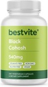 BESTVITE Black Cohosh 540mg (240 vegetarijanskih kapsul) - brez stearat - brez fillerjev - Vegan - Non GSO - Gluten Free