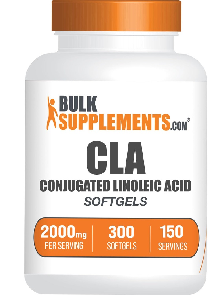BulkSupplements.com Konjugirane softgels linolejske kisline - CLA Dodatki, CLA 2000mg, CLA Kapsule iz žafranike, CLA Tablete - 2 CLA Softgels na strežbo, 150-dnevna dobava, 300 Softgels