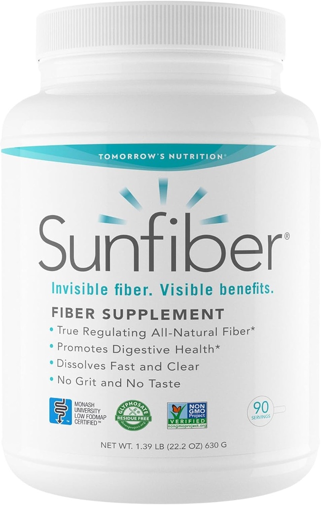 Jutrišnji Prehrana, Sunfiber, Prebiotične Fiber dopolnilo za digestivno zdravje, Nizka FODMAP, Gluten-free, Unflavored, 90 Servings