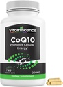 CoQ10, eno pakiranje, 200mg, 60 kapsule število. Spodbuja celično energijo, antioksidant, Co q10 dodatki, za moške in ženske.
