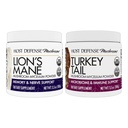 Gostitelj Obrambni paket z Lion's Mane Powder, 3.5 oz & Turčija Rep gobe Powder, 3.5 oz - Podpora zdravje možganov, spomin in fokus - Podpora Prebavni in imunski zdravje