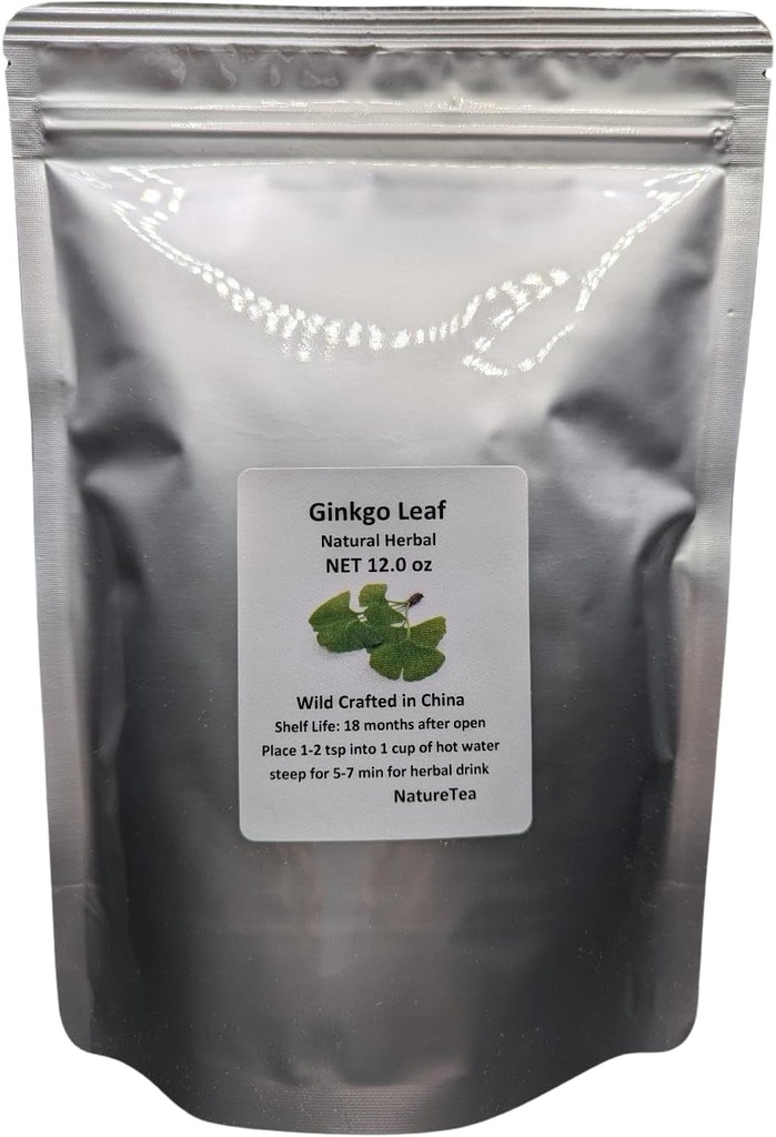 Ginkgo Leaf - Premium Ginkgo Biloba Loose Leaf 100% iz narave (12 oz)