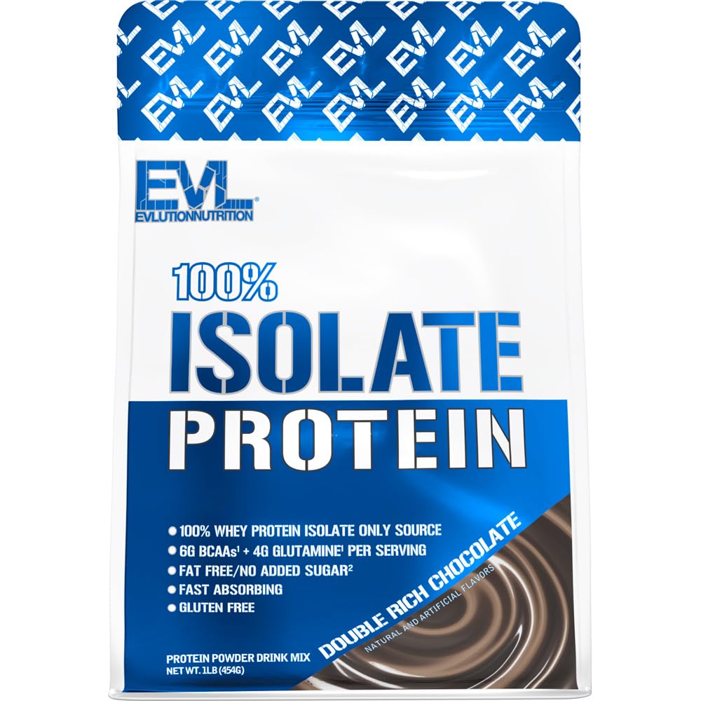 Prehrana z izvlečkom 100% izolat, sirotkini izolati beljakovin v prahu, 25 G hitro absorbiranih beljakovin, brez dodanega sladkorja, brez ogljikovega dioksida, brez glutena (dvojna bogata čokolada, 1 LB)