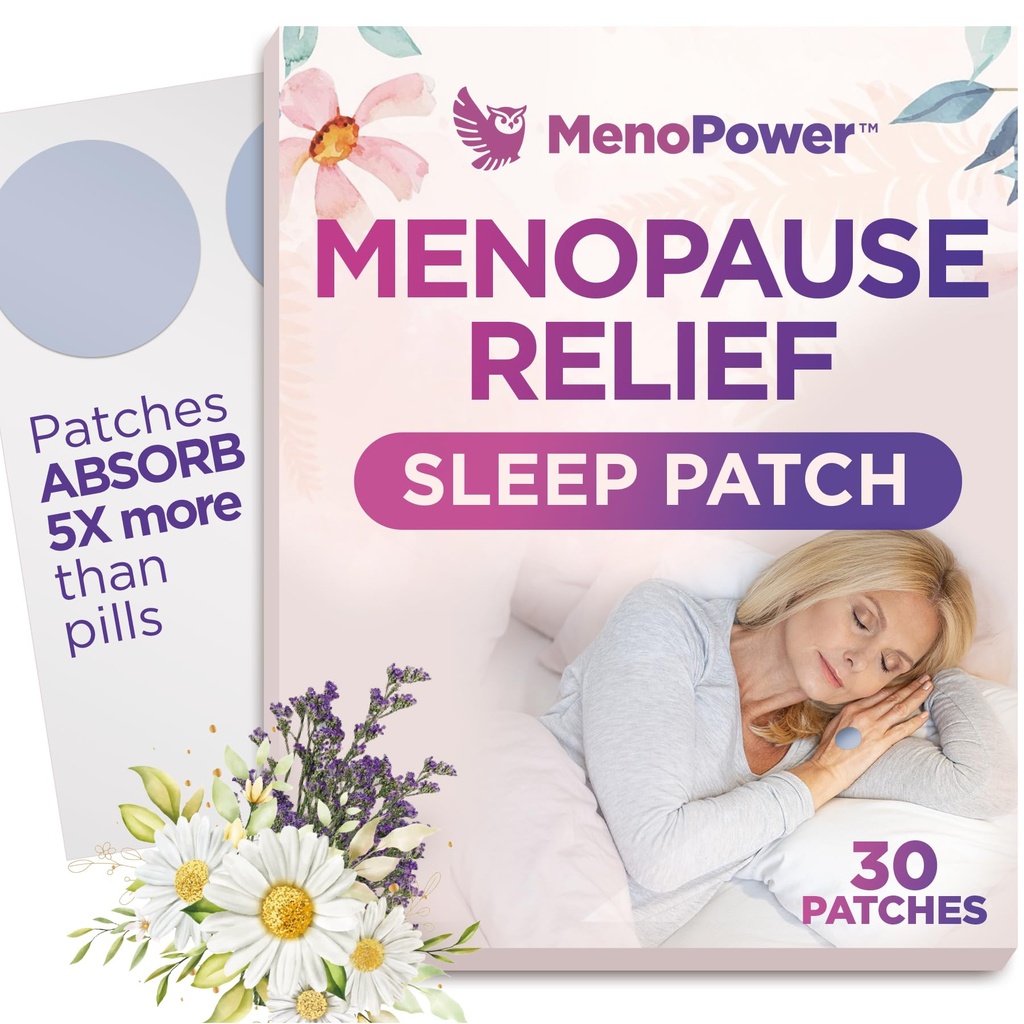 Hlajenje Udobne spalne krpe za ženske - Menopause Relief for Better Sleep Aid - Sleep Supplement for Relaxation & Extra Jakost - Podpora vročih bliskov, kakovost spanja in zmanjšanje utrujenosti - 30 obližev