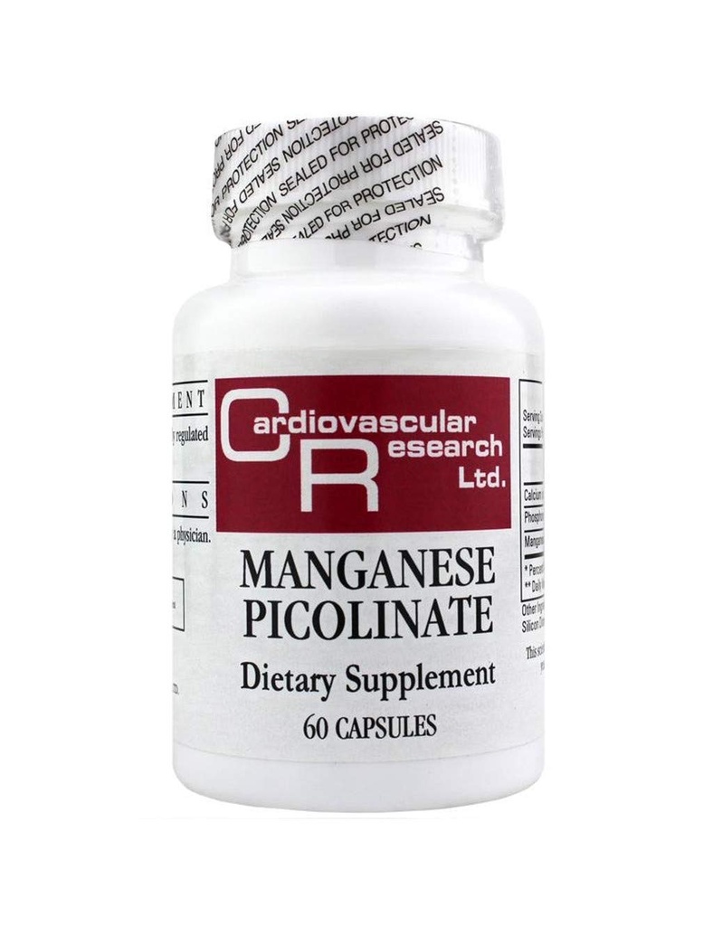 Kardiovaskularne raziskave Manganov pikolinat, White, 60 Count