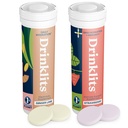 Pijače Ingver-Lime Elektrolit Hidracija in Jagodne Immunitete Tablete (2) Tube Combo Pack 