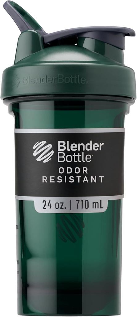 BlenderBottle Shaker serija Pro kot nalašč za beljakovinske pretrese in pred vadbo, 24-ounce, zelena