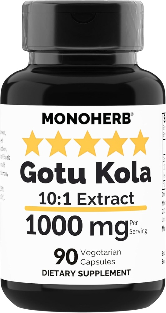 MONOHERB Gotu Kola Extract 1000 mg - 90 vegetarijanskih kapsul