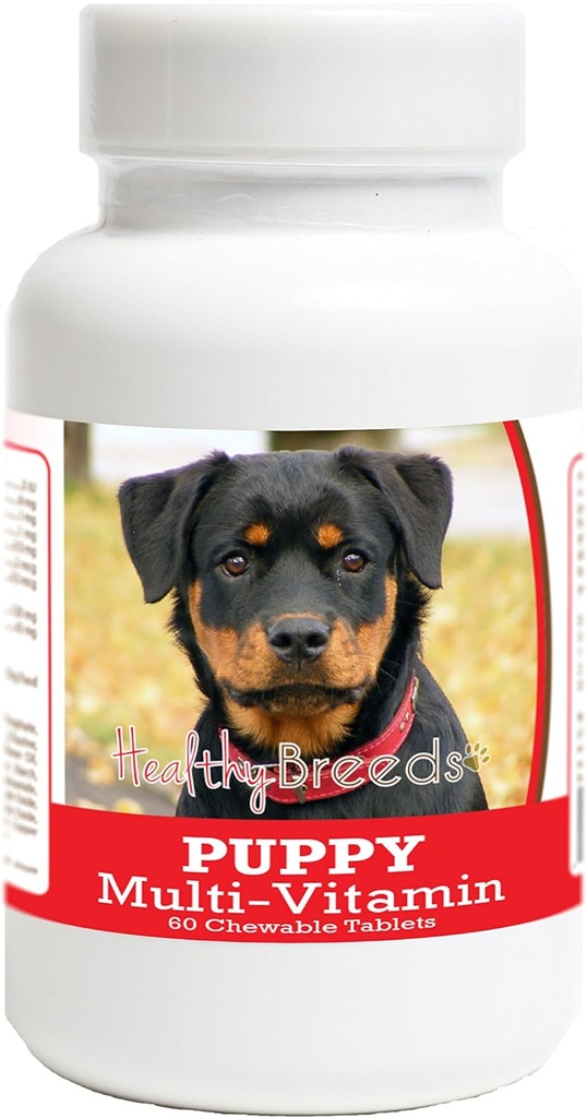Zdrave pasme Rottweiler Puppy Dog Multivitaminske tablete 60