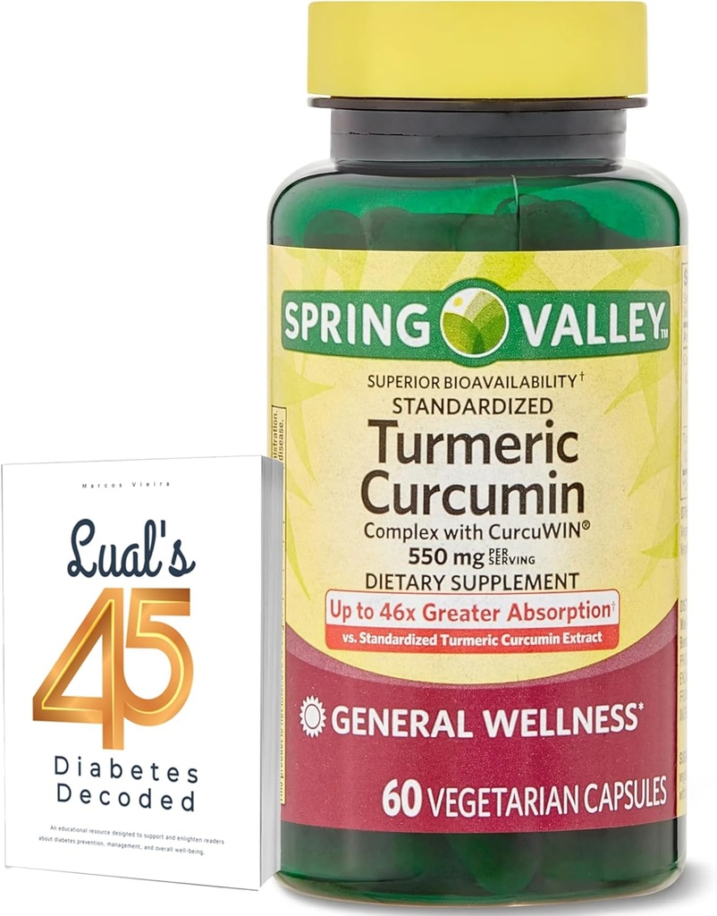 Spomladanska dolina Kurkumin dopolnilo z Lual je 45 Sladkorna dekodirana 