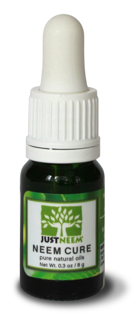 JustNeem Neem Cure Oil - Naravno - Najboljši na Acne, Psoriasis, Eccema, Rosacea, Cold Sores, Toe Nails, Bug in Spider Bites in druge kože draženje. s kapalko Aplikator. - 0,3 oz