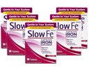 Slow Fe slow release Iron dodatek, Visoka moč, Enkrat na dan, Nežen na sistemu, 30 tablet (Pack po 5)