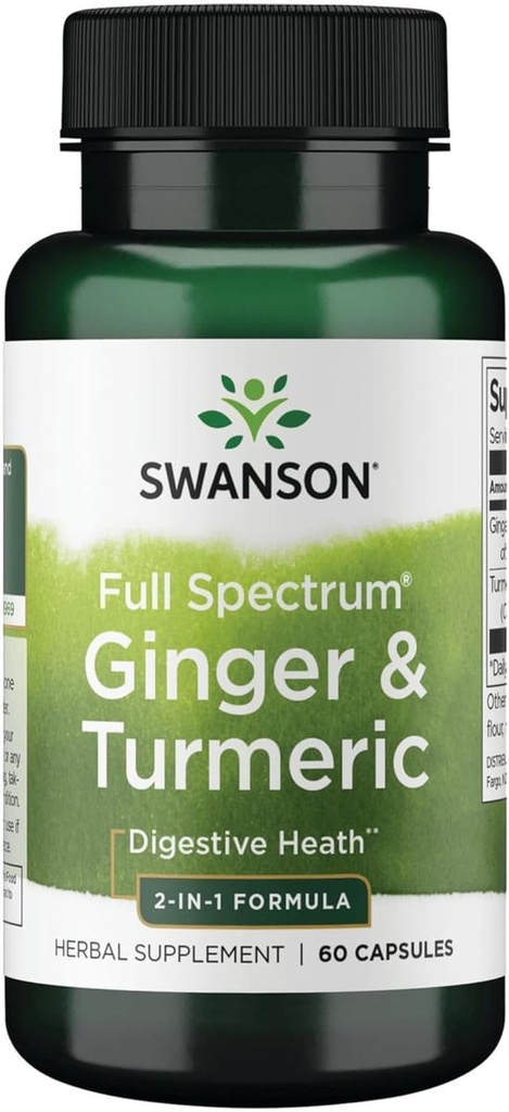 Swanson Full Spectrum Ginger & Kurkuma 60 kapsul