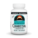 Vir Naturals Charcoal - 100% Čisto aktivirana, prebavna pomoč - 100 kapsul