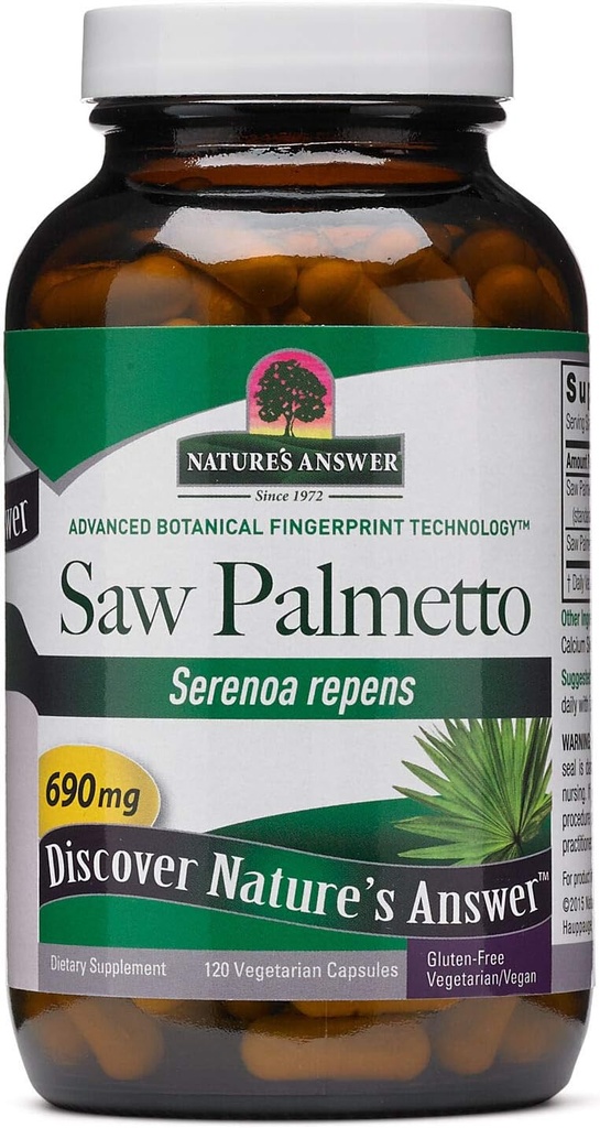 Naravoslovni odgovor Saw Palmetto Prostata 690mg 120-kapsule Dopolnilo 