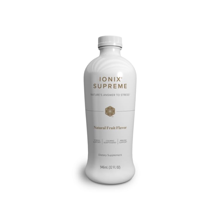 Isagenix Ionix Supreme - pijača z niacinom, vitaminom B12, vitaminom B6 in riboflavinom za pomoč pri boju proti stresu - 32-ounce steklenica (naravna aroma sadja)