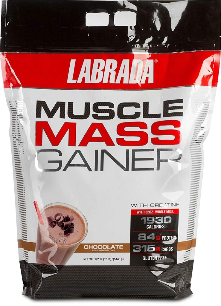 Labrada Nutrition Muscle Mass Gainer, čokolada, 12 funtov