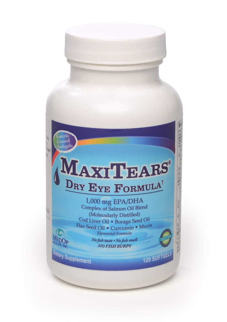 MedOp MaxiTears® Suho oko Formula 120 softgels, 1 steklenica