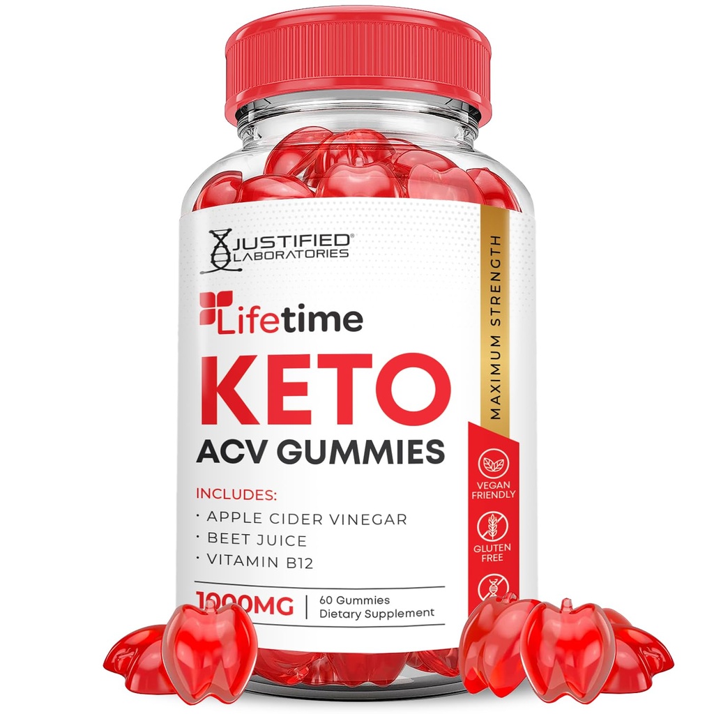 Življenjska doba Keto ACV Gummies Napredna Formula 1000MG Življenjska doba Keto Gummies Apple Cider Vinegar Oblikovan z Granatni beet Juice v prahu B12 Vegan Non GSO 60 Gummys