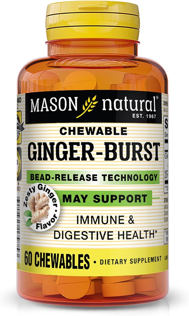 Mason Natural Ginger Burst, 60 Count