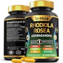 Rodiola Rosea dodatek - 8 v1 Formula - Združite z Ashwagandha, Kurkurji, Berberine, Maca, Kamilica, Zeleni čaj in Črni Pepper - Hranilo Bogata - 150 Veganske kapsule