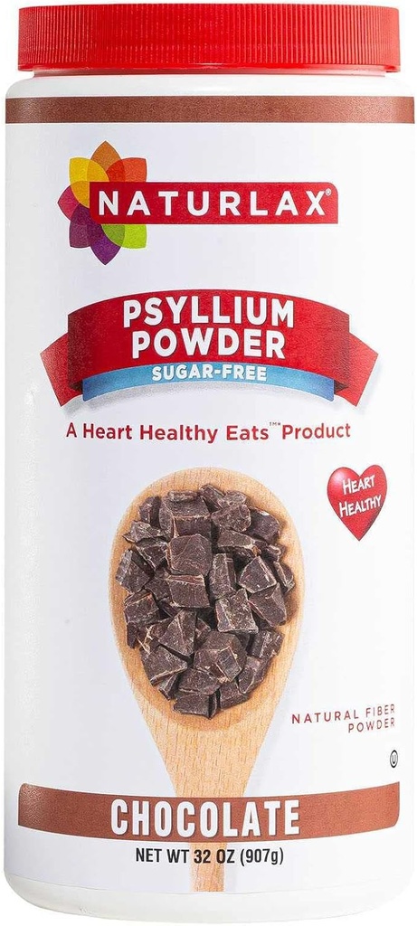 Psyllium Husk Fiber v prahu brez sladkorja, čokolada z aromo 32 oz