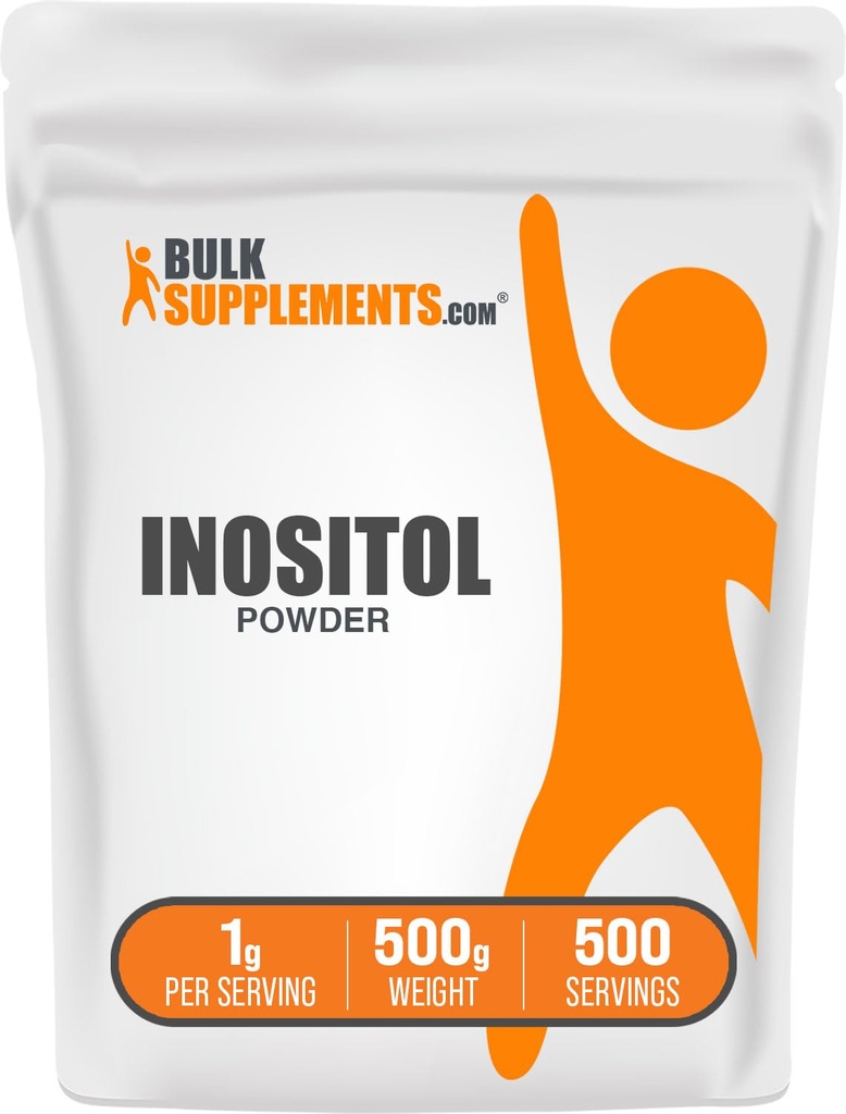 BulkSupplements.com Inositol prašek - Inositol dodatek, Vitamin B8 dodatek - Nearomatizirani & Gluten brez, 1g na serviranje, 500g (1,1 lbs) (Pack of 1)