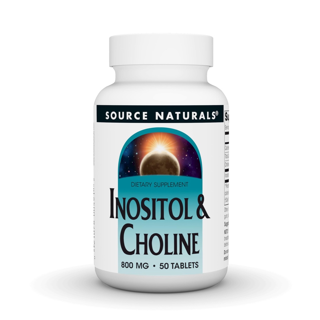 Vir Naturals Inositol & Choline 800 mg Podpira zdravo funkcijo živcev - 50 tablet