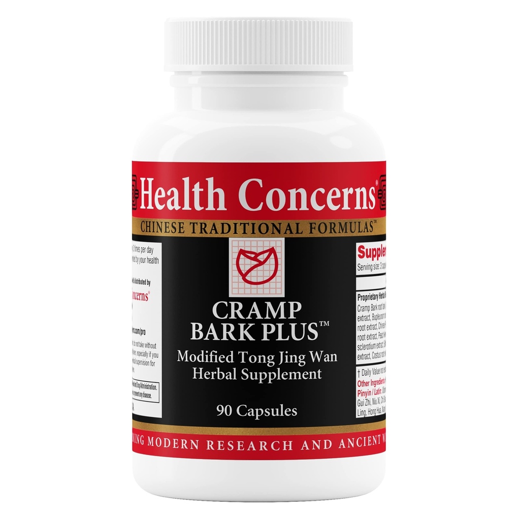 Zdravstvene skrbi Cramp Bark Plus – Menstrual Cramp Relief & Hormonal Balance – Podpora za kroženje – Dong Quai, Black Cohosh, Bupleurum & Chinese Zeliščni dodatek za ženske – 90 kapsul
