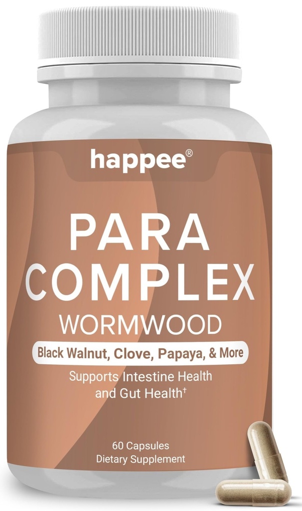 ParaComplex Črevesna garda za ljudi - para Purge Herbal Cleanse for Gut Health & Digestive Balance - z Wormwood, Black Walnut, Česen & Več - 60 kapsul
