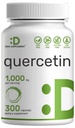 Quercetin 1.000mg na serviranje, 300 kapsul – zdravi imunski dodatki, visoko biorazpoložljivi aromatiki, naravni antioksidant – ne-GMO, brez soje, brez glutena