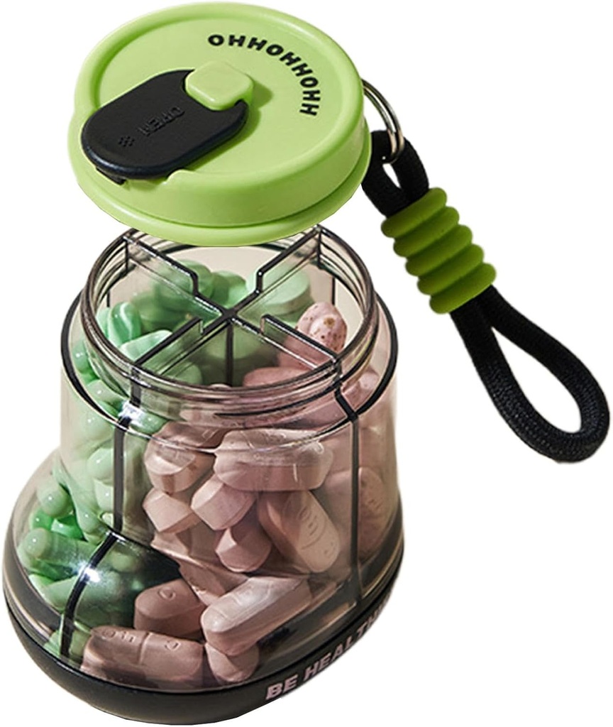 Organizator tablete, Prenosne tablete Dispenser, Vita-min Organizator, potovalni primer za zdravila in dodatek, Solter tablete, Majhne tablete Holder steklenica s 4 oddelki