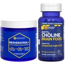 NARAVNI ZASTAVI Acetilholin Brain Food + Resveratrol dodatek paket - podpira kognitivne funkcije in staranje možganov* - 120 Vse kapsule