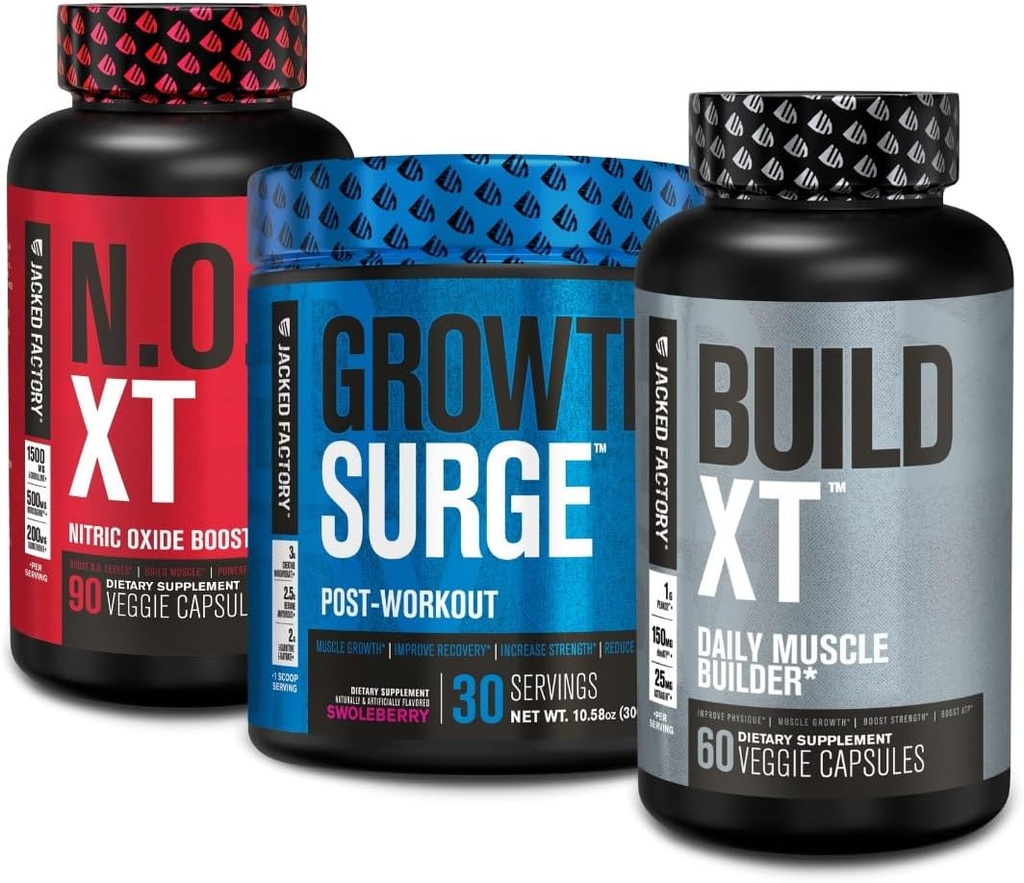 Jacked Factory N.O. XT Nitrični oksid dopolnilo, rast Surge Post Workout mišice graditelj, Gradi XT mišice graditelj