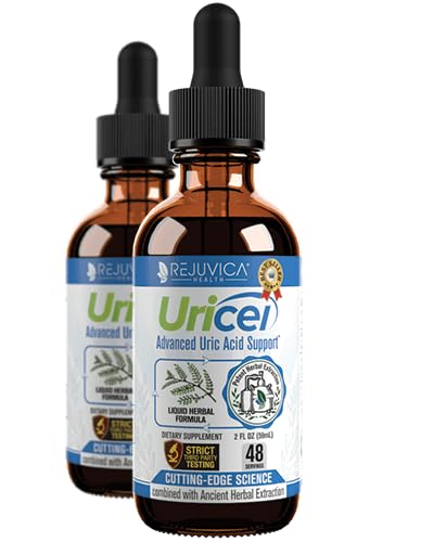 Uricol - Napredna podpora urinski kislini & Cleanse dodatek - Tekoča dostava za boljšo absorpcijo - Tart Cherry, Chanca Piedra, Celry Seme, Kurkuma in več!