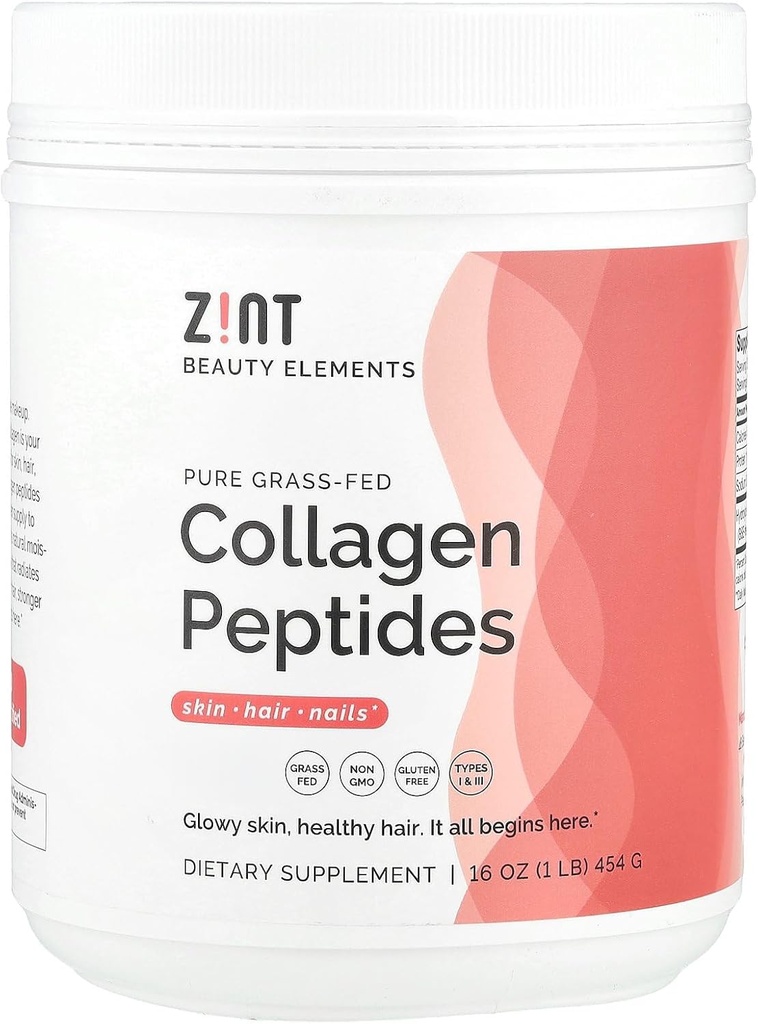 Zint kolagen peptides prašek (16 Ounce): Anti aging hidroliziran kolagen beljakovin v prahu Beauty dodatek - koža, lasje, nohti